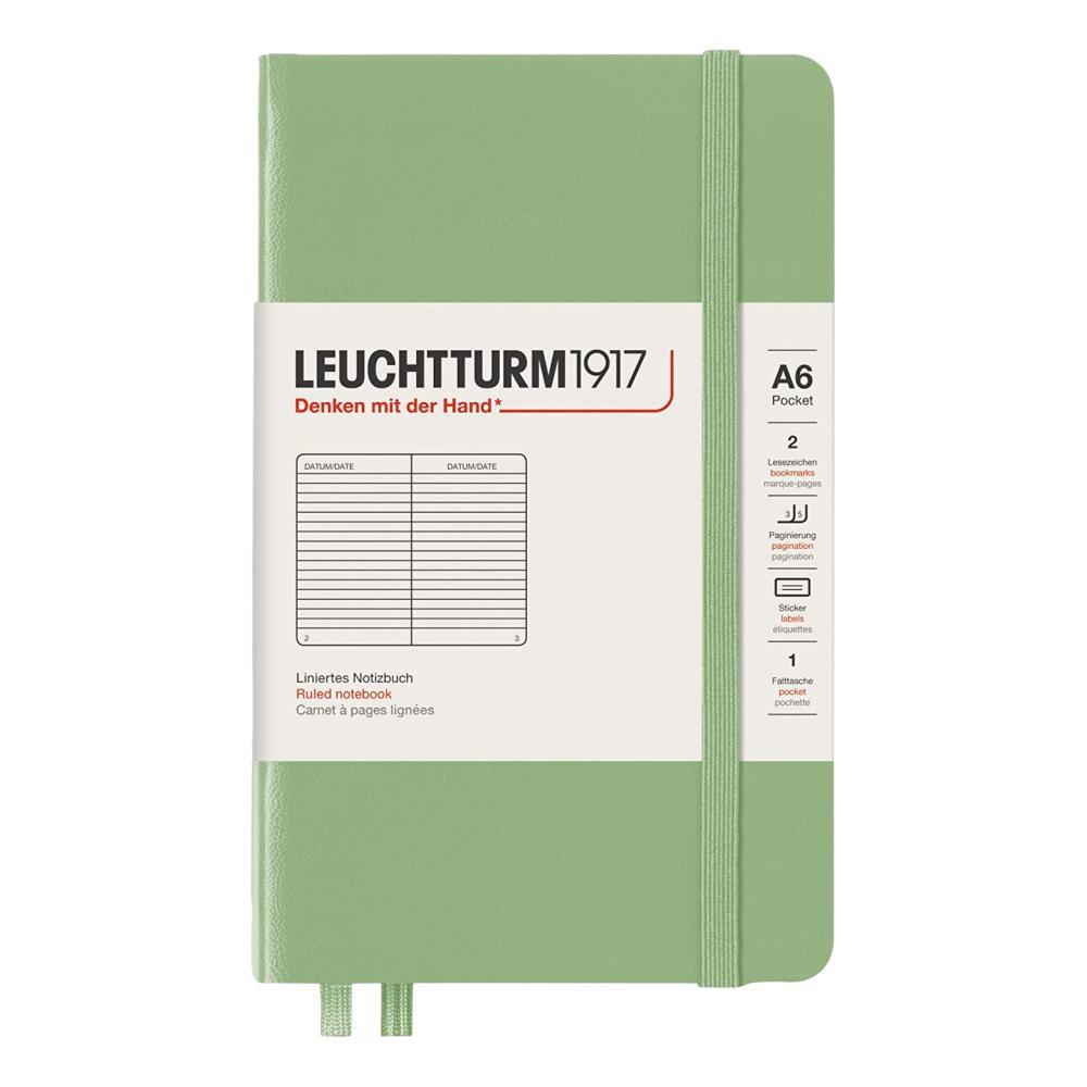 Leuchtturm1917 Hardcover Pocket Ruled Notebook SAGE