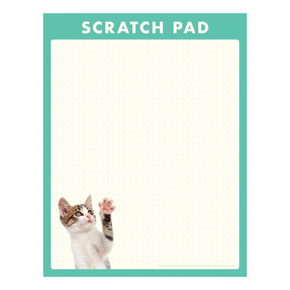  Raccoon Society Funny Cat Scratch Pad - Large