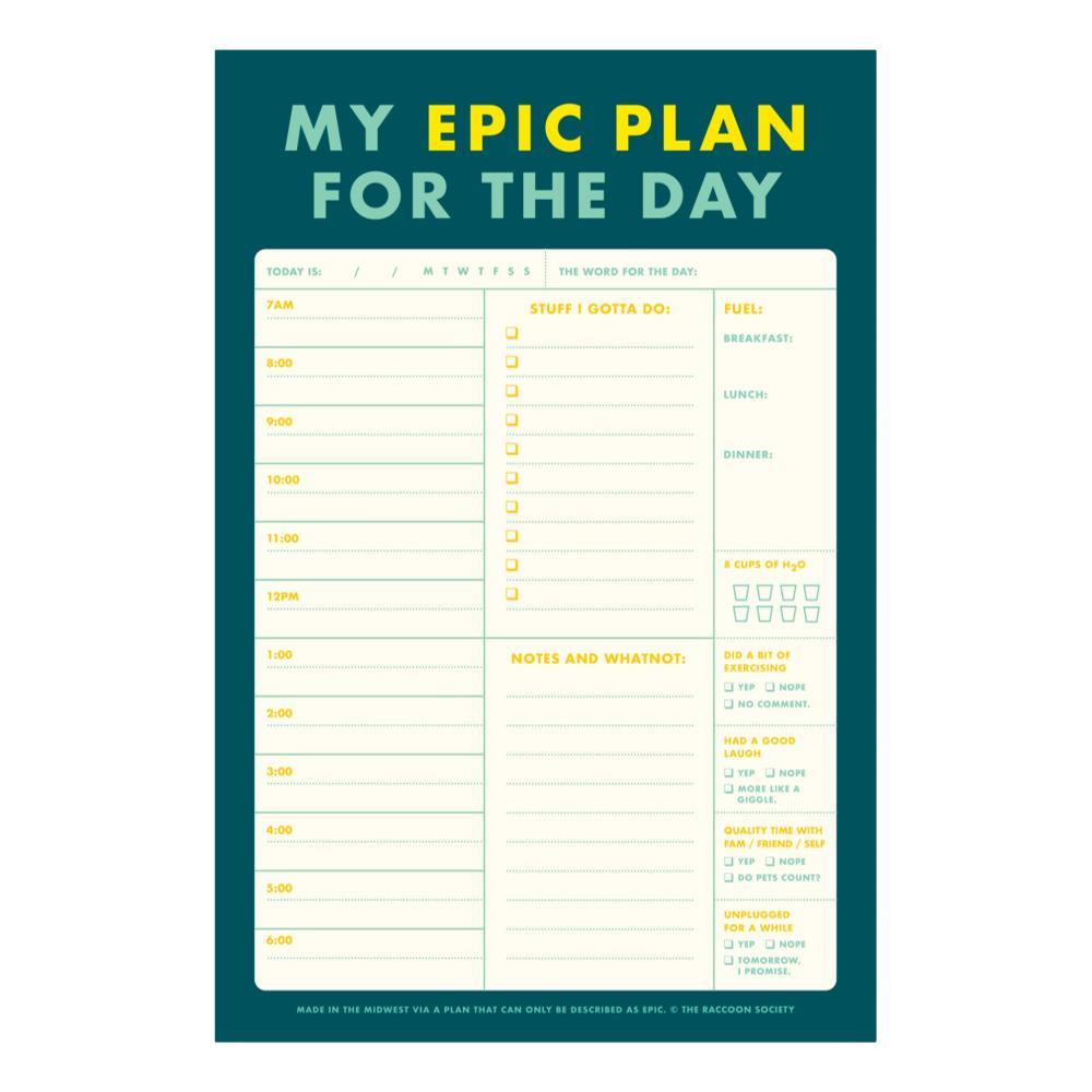  Raccoon Society - To- Do Notepad - My Epic Plan