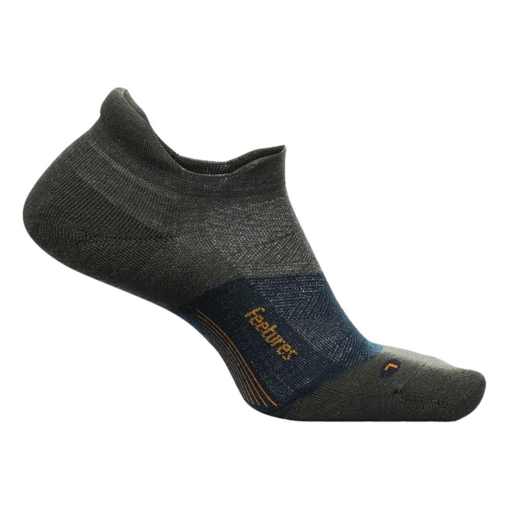 Feetures Unisex Merino 10 Cushion No-Show Socks FOREST