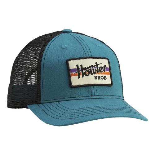 Howler Brothers Electric Stipe Snapback Hat Teal/Black