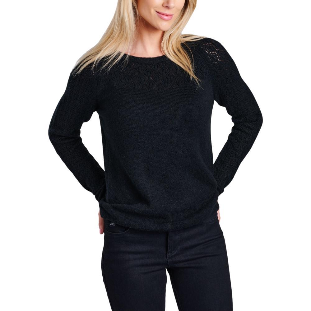 KUHL Women's Sonata Pointelle Sweater BLACK_BK