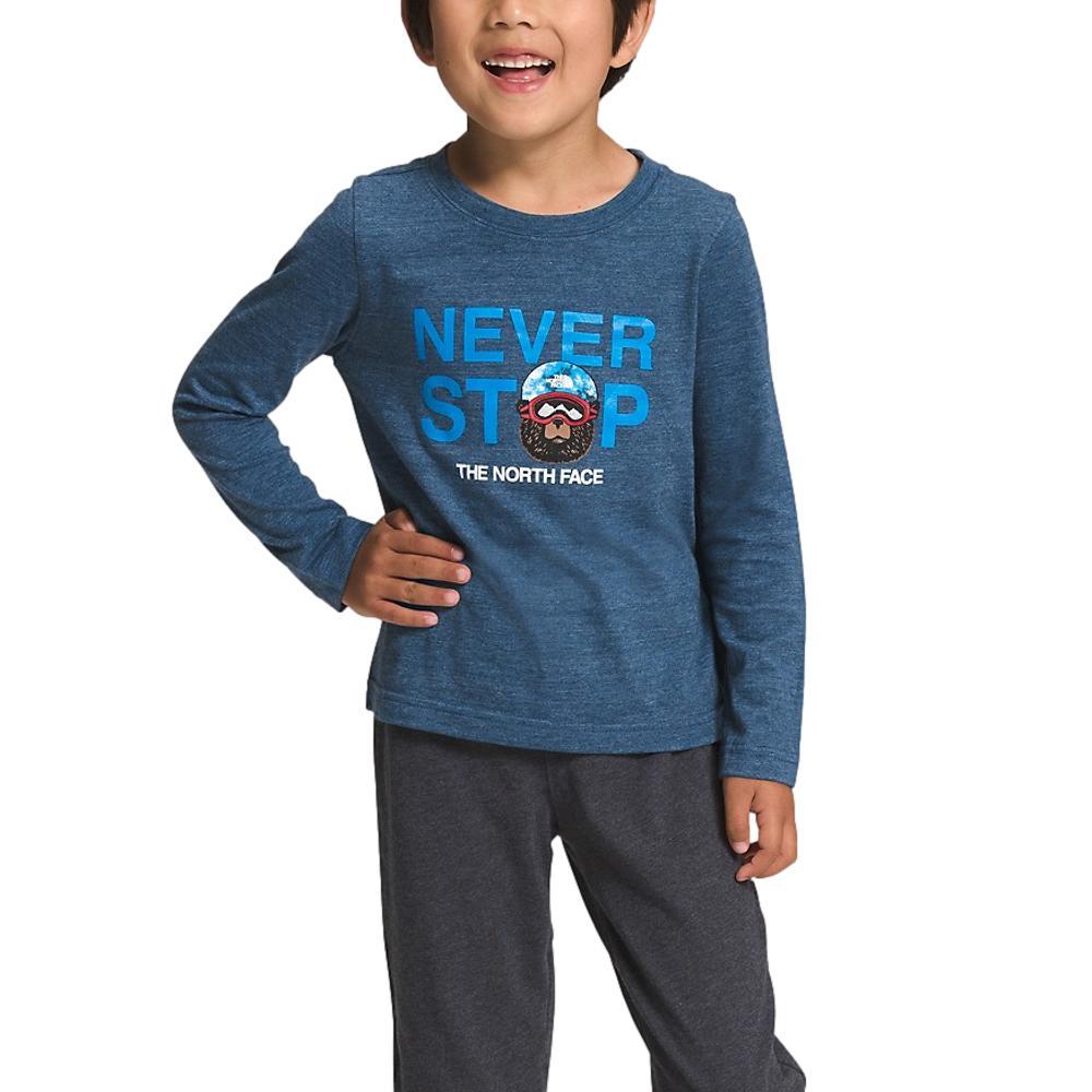 The North Face Kids Long-Sleeve Tri-Blend Graphic Tee SHADBLU_HKW