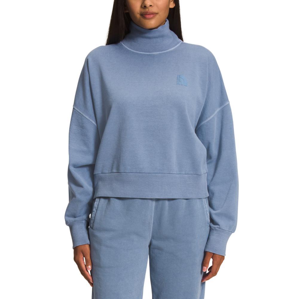 The North Face Women's Garment Dye Mock Neck Pullover FOBLUE_73A