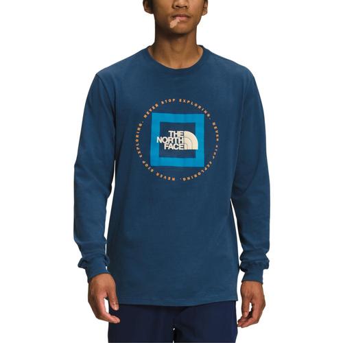The North Face Men's Long-Sleeve Geo NSE Tee Shirt Blue_83r