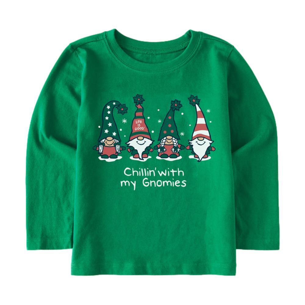 Life is Good Toddler Chillin' With My Gnomies Long Sleeve Crusher Tee KELLYGRN