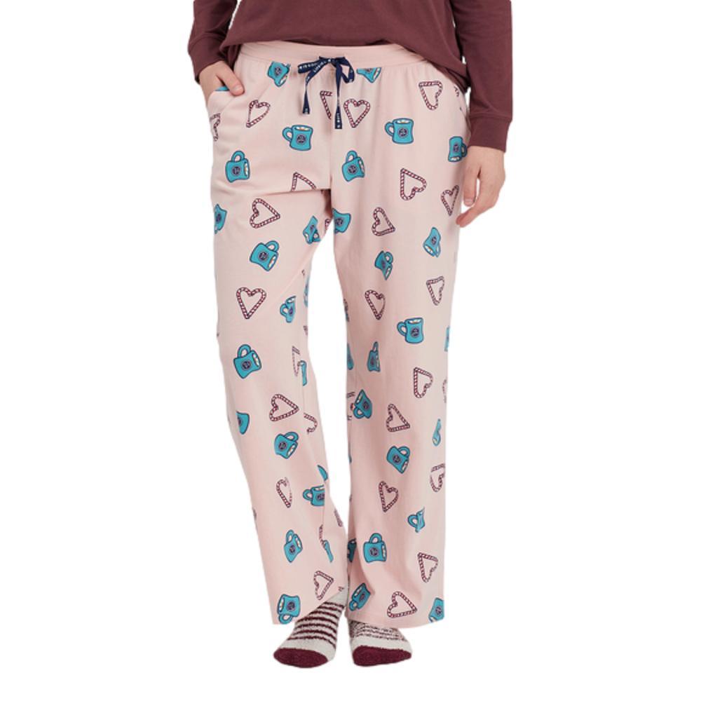 Life is Good Women's Cocoa and Candy Cane Pattern Snuggle Up Sleep Pants HIMALAPINK