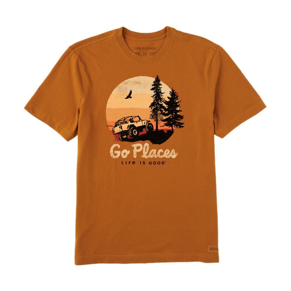 Life is Good Men's Go Places Crusher-Lite Tee COFFEEBROWN