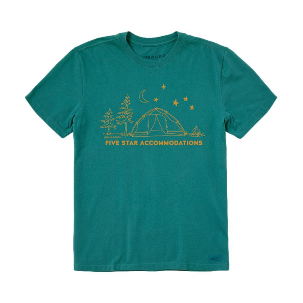 Life is Good Men's Five Star Camp Crusher Tee SPRUCEGREEN