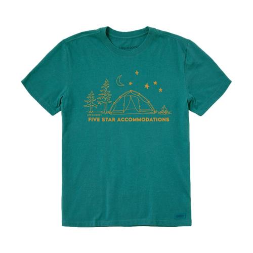Life is Good Men's Five Star Camp Crusher Tee Sprucegreen