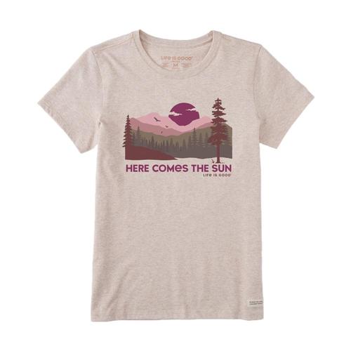 Life is Good Women's Here Comes the Sun Evergreens Crusher Tee Hthralmond