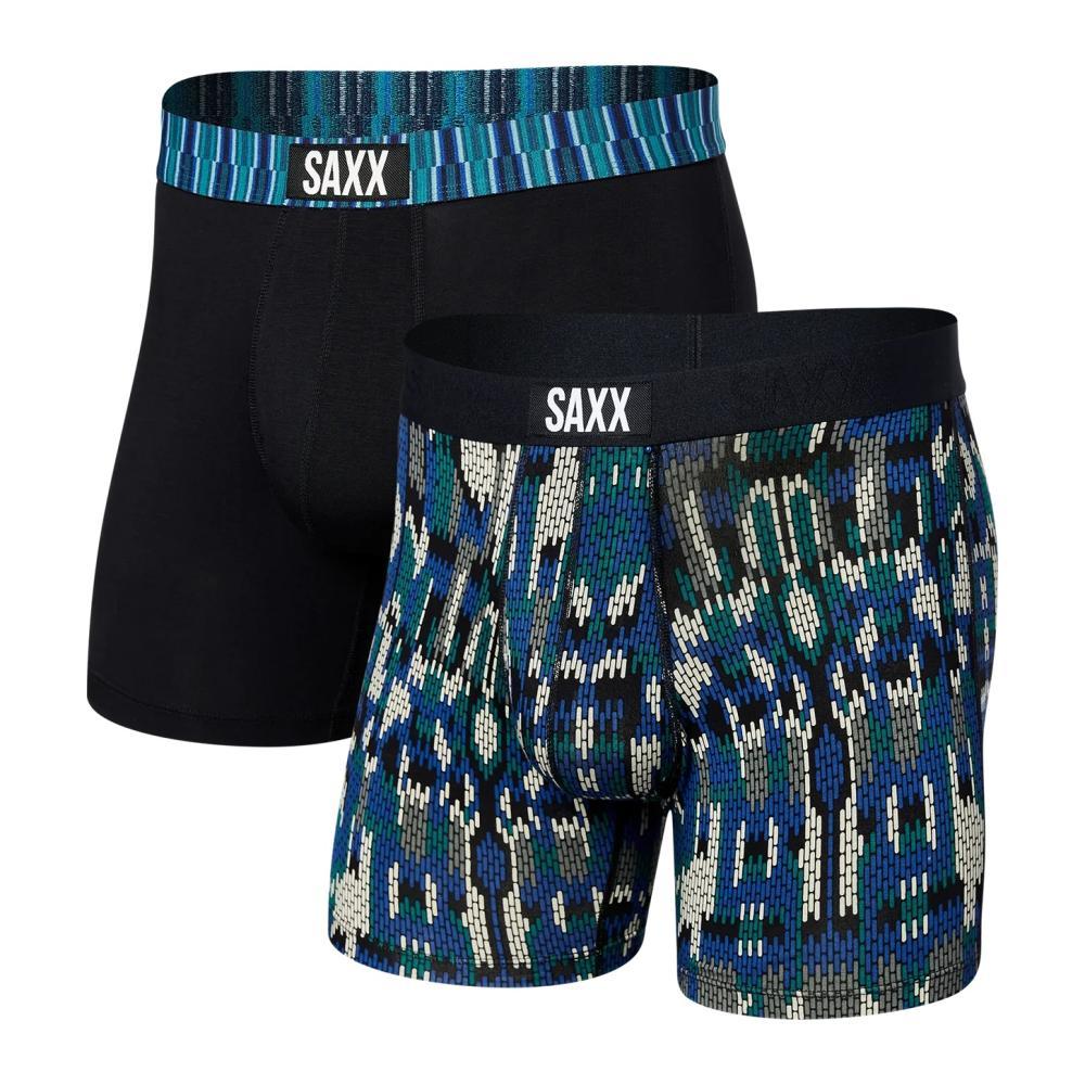 Saxx Men's Vibe Super Soft Boxer Briefs 2-Pack FAIRSLE/BLKGEO