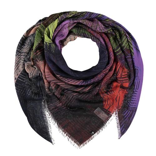 V. Fraas Sustainability Edition Abstract Design Square Scarf Beetroot_378