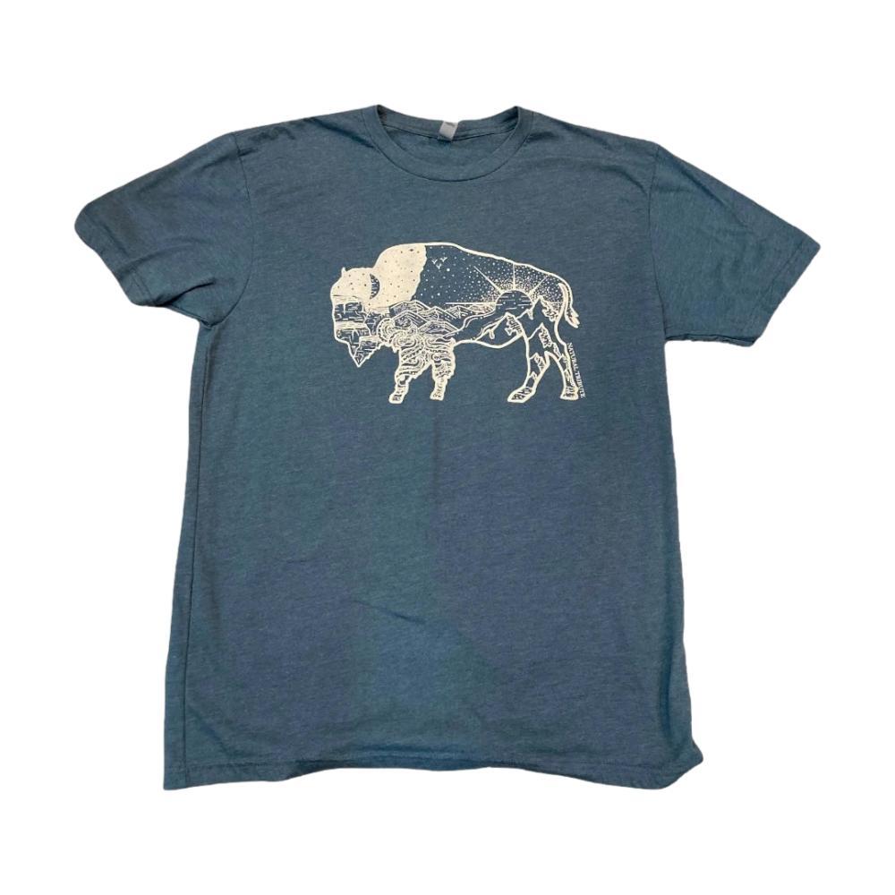 Natural Tribute Roaming Bison T-Shirt INDIGO