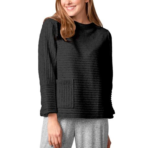 Habitat Women's Easy Pocket Fleece Pullover Black