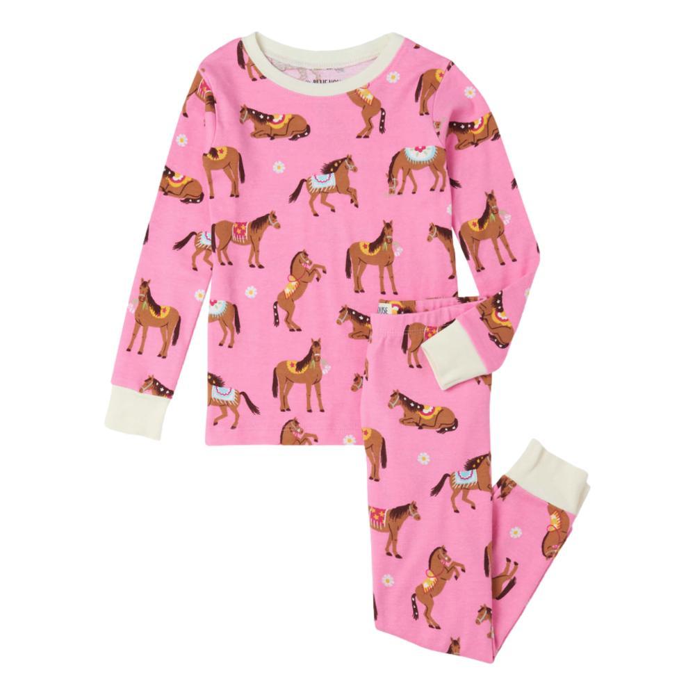 Little Blue Horse Kids Country Horses Pajama Set PRISMPINK