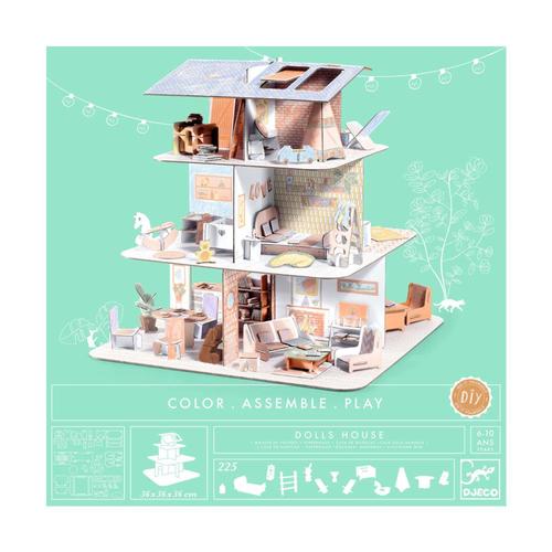 Djeco Doll House DIY Color Assemble Play Craft Kit