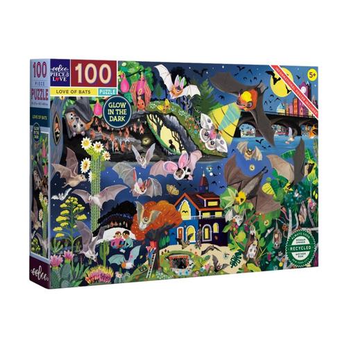 eeBoo Love of Bats 100 Piece Jigsaw Puzzle