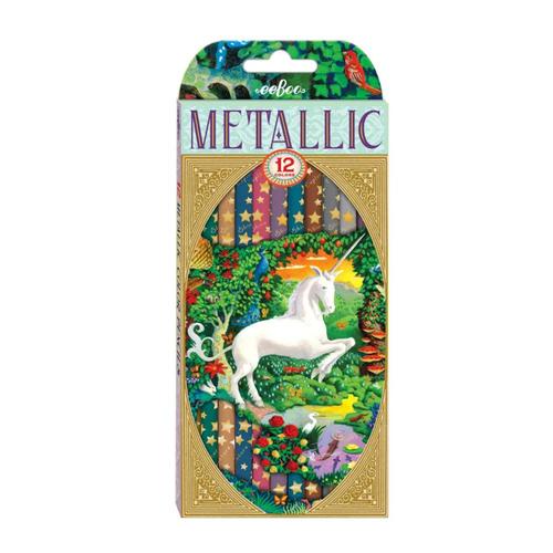 eeBoo Unicorn 12 Metallic Pencils