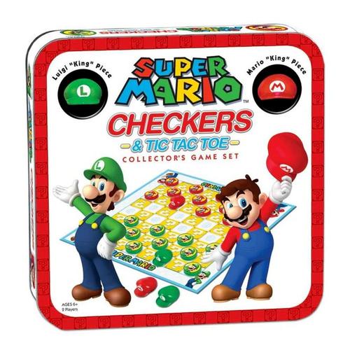 USAopoly Super Mario Checkers and Tic Tac Toe