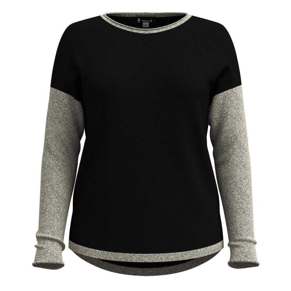 Smartwool Women's Shadow Pine Colorblock Sweater BLACK_001