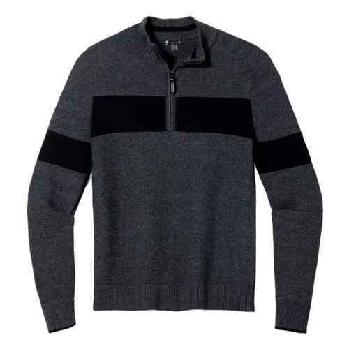 Men's Ripple Ridge Stripe Half Zip Sweater Blkgrey_250