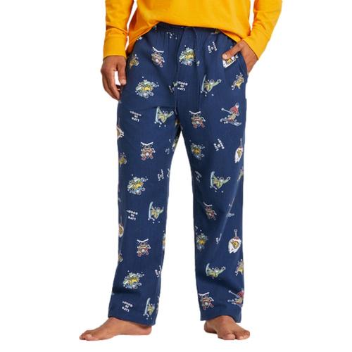 Life is Good Men's Jake Winter Fun Pattern Classic Sleep Pant Bluesnow