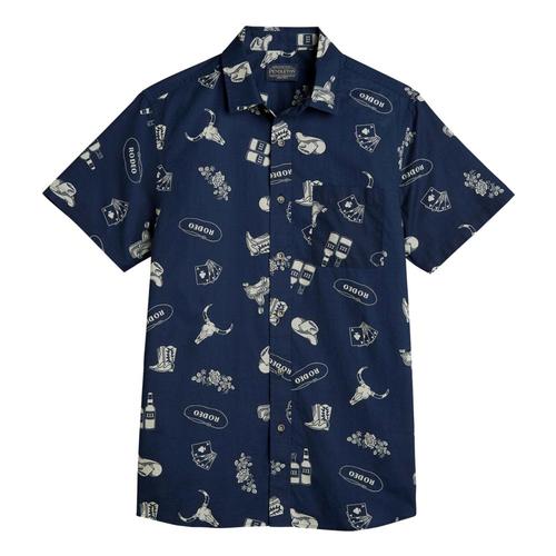 Pendleton Men's Short Sleeve Shoreline Shirt Navy_79319