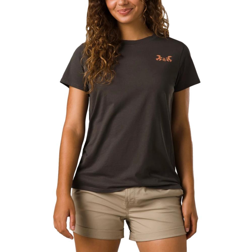 prAna Women's Organic Graphic Short Sleeve Shirt DKIRONFAUNA