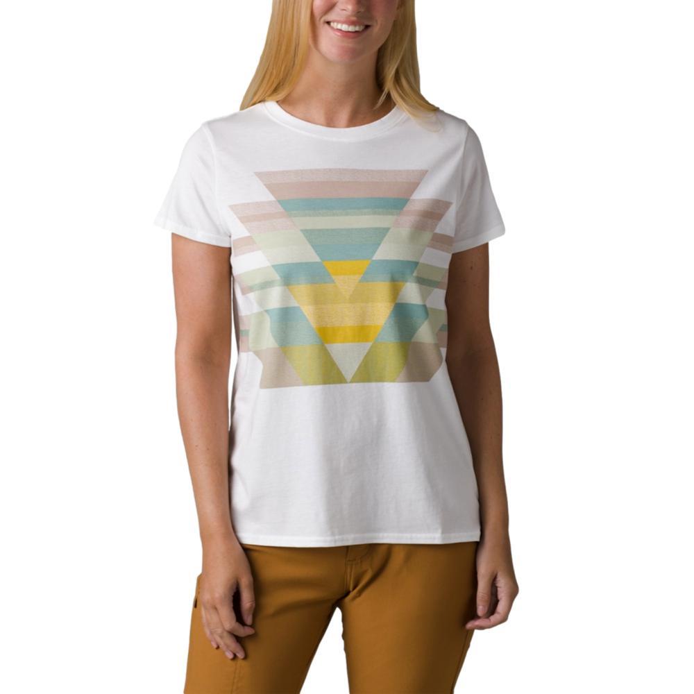 prAna Women's Organic Graphic Short Sleeve Shirt WHITEWONDER