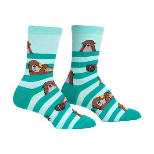 Sock It To Me Women's My Otter Foot Crew Socks Otter