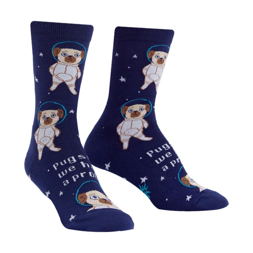 Sock It To Me Women's Pugston, We Have a Problem Crew Socks SPACE.PUG