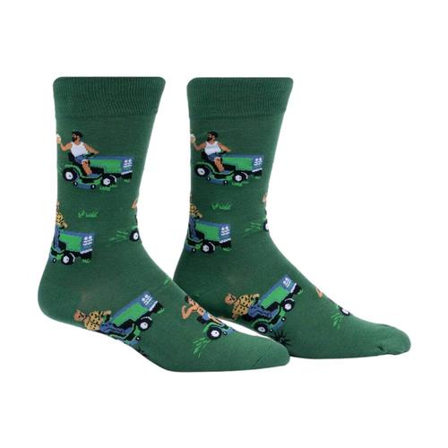Sock It To Me Men's My Other Car is a Lawnmower Crew Socks Ridingmower