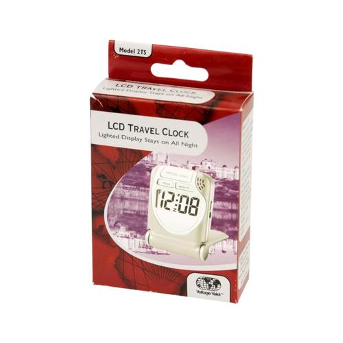 Voltage Valet LCD Travel Alarm Clock