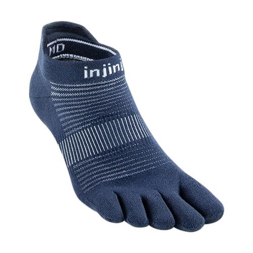 Injinji Unisex Run Lightweight No Show Socks Navy