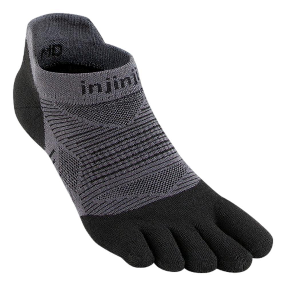Injinji Unisex Run Lightweight No Show Socks BLACK