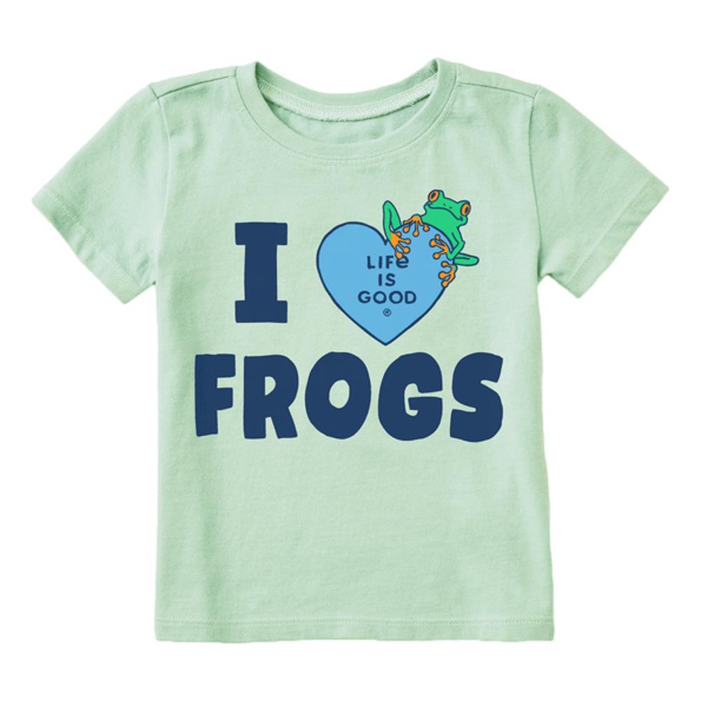 Life is Good Toddler I Love Frogs Crusher Tee SAGEGREEN