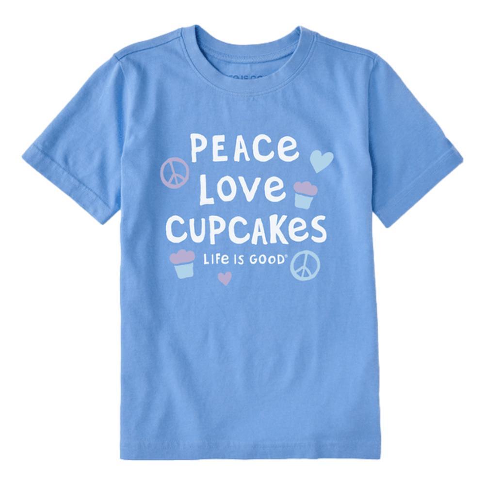 Life is Good Kids Peace Love Cupcakes Crusher Tee CORNBLUE