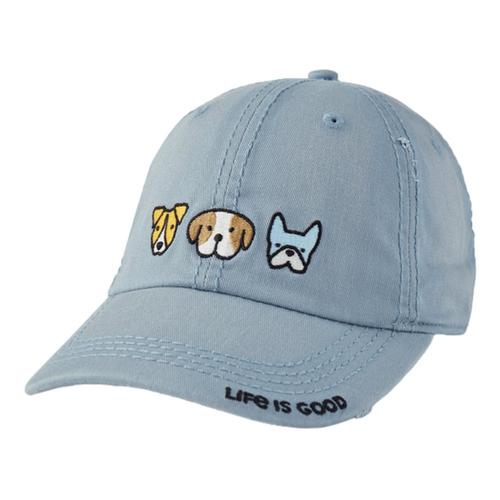 Life is Good Heart of Dogs Sunwashed Chill Cap Smokyblue