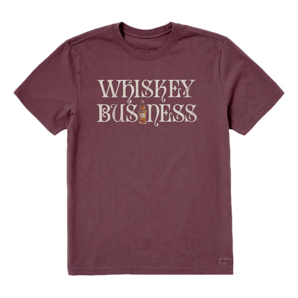 Life is Good Men's Whiskey Business Bottle Crusher-Lite Tee MAHOGANYBROWN