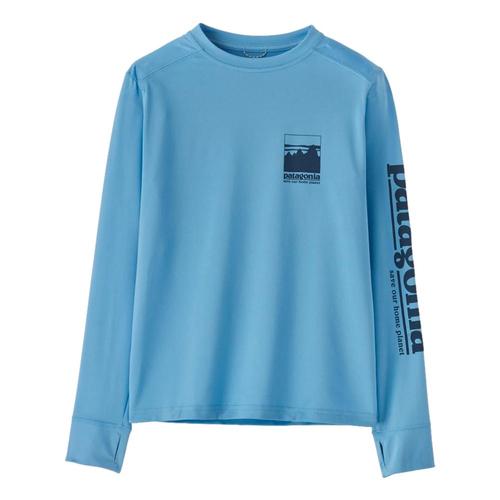 Patagonia Kids Long-Sleeved Capilene Silkweight T-Shirt Lagoblu_ailb