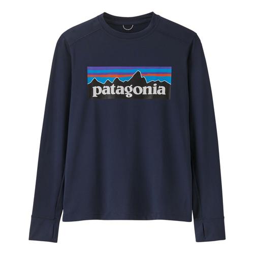 Patagonia Kids Long-Sleeved Capilene Silkweight T-Shirt Navy_ponn