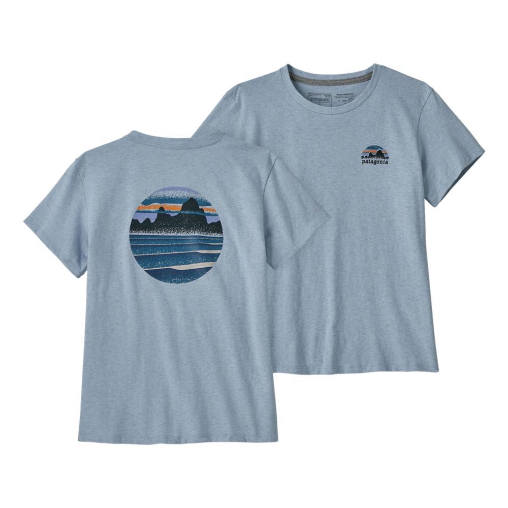 Patagonia Women's Skyline Stencil Responsibili-Tee Shirt BLUE_STME