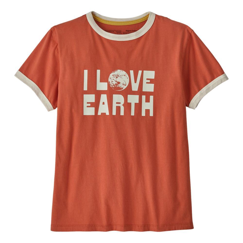 Patagonia Women's Earth Love Organic Ringer Tee CORAL_QZCO