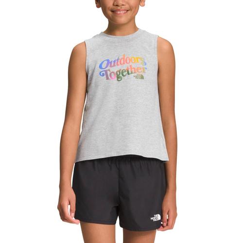 The North Face Girls Tie-Back Tank Ltgrey_dyx