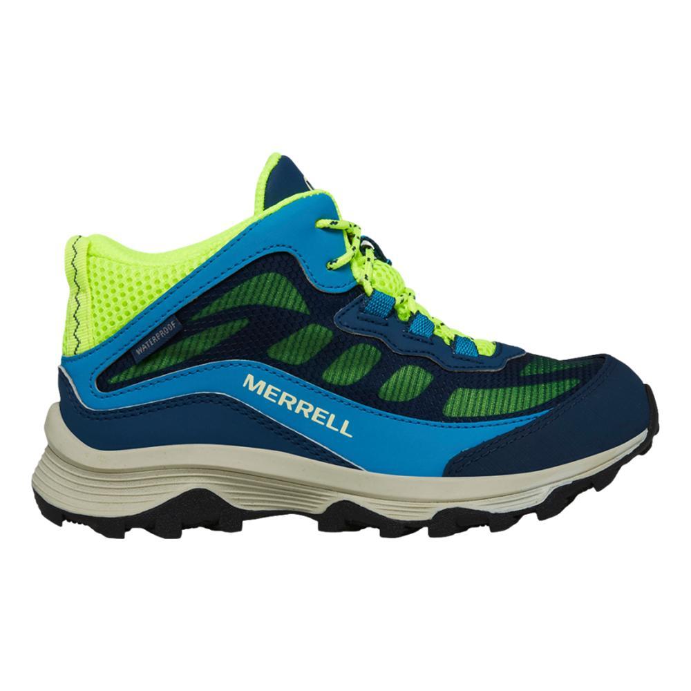 Merrell Big Kids Moab Speed Mid Waterproof Boots NAVYHIVIZ