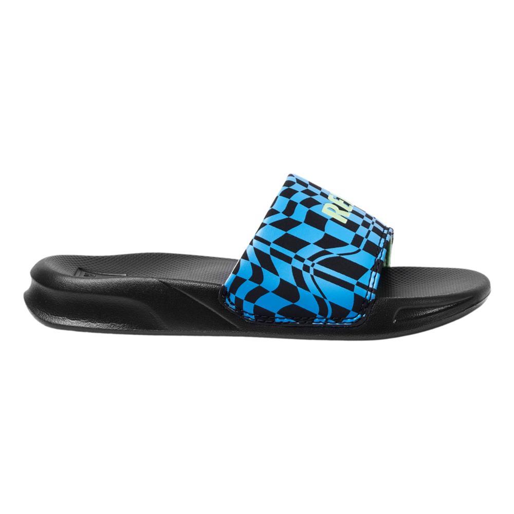 Reef Kids One Slide Sandals BLUCHECK