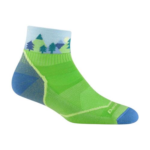 Darn Tough Kids Quest Quarter Lightweight Hiking Socks Green