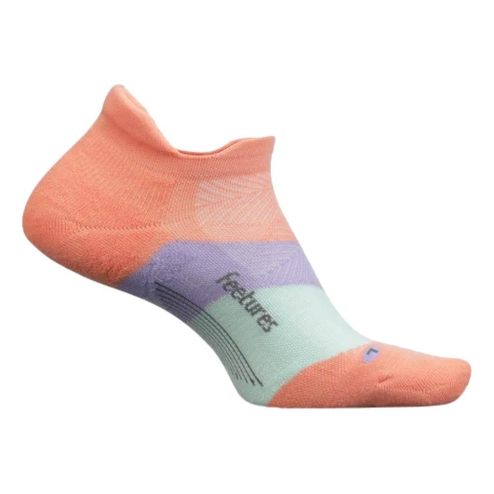 Feetures Unisex Elite Max Cushion No Show Tab Socks POPPEACH