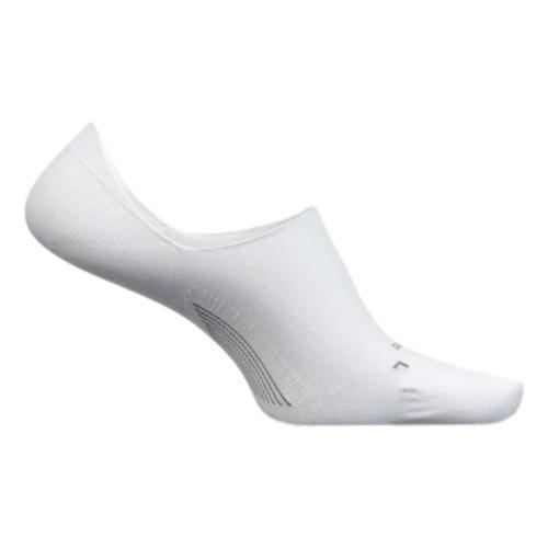 Feetures Unisex Elite Ultra Light Invisible Socks White